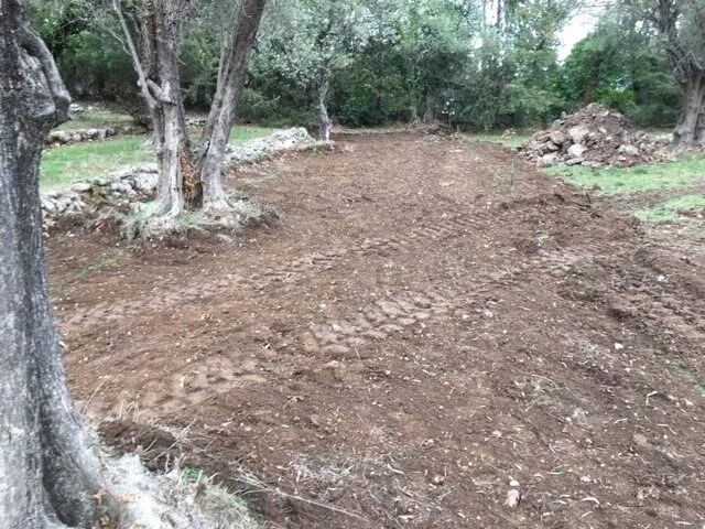 Le Clos des Oliviers – chantier, Préparation terrain