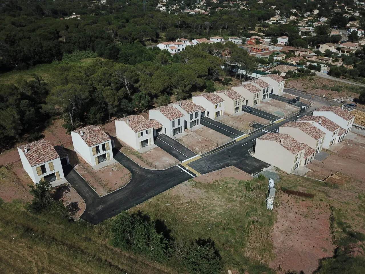 Villas de l’Orée du Bois – chantier, Ete 2020