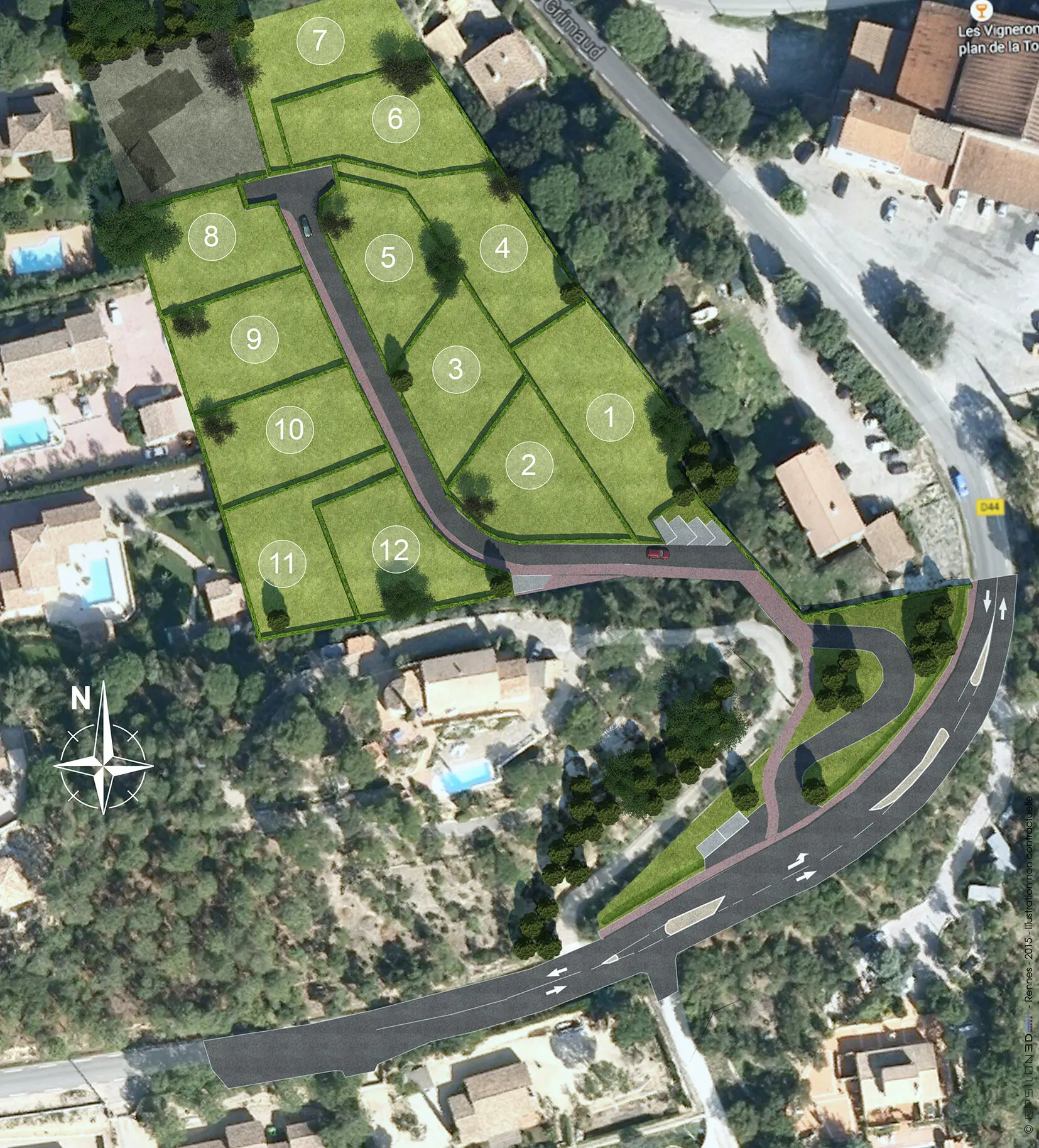 Le Clos des Chênes – plan de masse