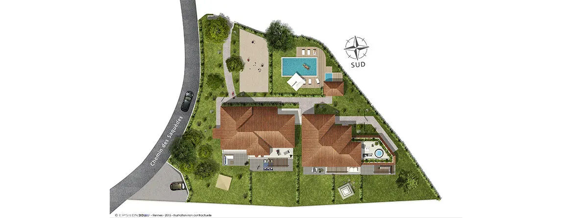 Villa Saquèdes – plan de masse